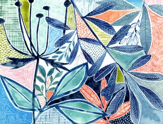Feuillage botanique abstrait