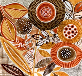 Composition florale abstraite d