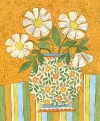 Nature morte joyeuse avec des marguerites