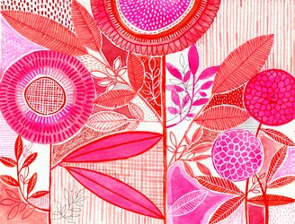 Abstrait floral coloré