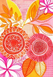 Fleurs abstraites joyeuses