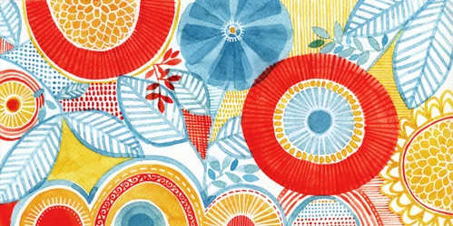 Motifs floraux éclatants