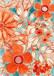 Une aquarelle florale éclatante