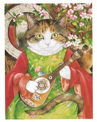 Illustration de Pre-Raphaelite Cats (pub. 1999)