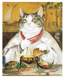 Illustration de Pre-Raphaelite Cats (pub. 1999)