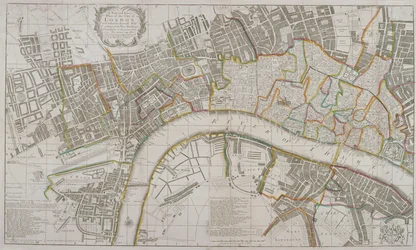 Carte de Westminster, la Cité de Londres, Southwark et les environs, 1739