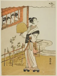 (Fac-similé) Le quatrième mois (Uzuki), de la série "Versions populaires des poètes immortels en quatre saisons"
