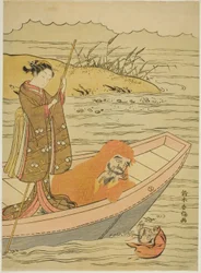 Daruma regardant son reflet