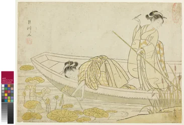 Récolte de fleurs de lotus, 1765