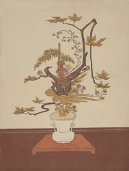 Arrangement floral Ike Bana dans le style Ike-no-bo, probablement 1765