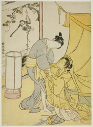 Amants se séparant à l