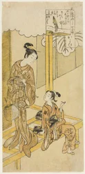 Visite (Kayoi), de la série "Les sept aspects à la mode de Komachi (Furyu yatsushi nana Komachi)"