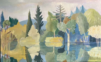 Le lac silencieux, 2024 (huile sur toile)