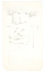 Groupe avec deux figures. Feuille d