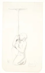 « Esclave avec parasol ». Feuille d