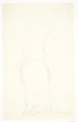 Étude pour la statuette "Femme se coiffant"