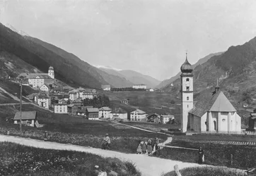 Disentis, Vue générale (photo n/b)