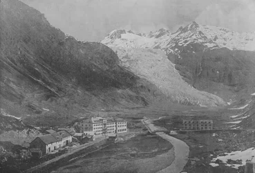 Le Glacier du Rhône (photo n/b)