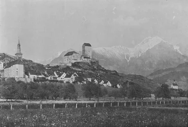 Sargans, Vallée du Rhin (photo n/b)