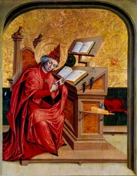 Portrait de Saint Grégoire le Grand ou le Grand (540-604) Pape de 590 à 604