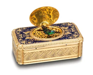 Boîte à oiseau chanteur, vers 1840