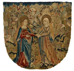 Panneau de tapisserie représentant la Visitation