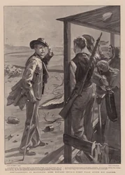 Convalescent à Mafeking, première marche de Lord Edward Cecil après sa maladie
