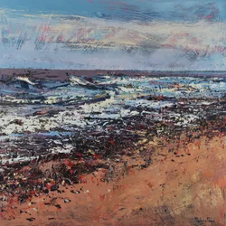 Rivage de Shingle, 2021 (huile sur toile)