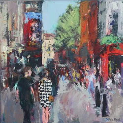 Robe à pois Londres, 2024 (acrylique)