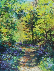 Soleil printanier dans les bois, 2021 (huile sur toile)