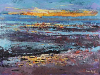 Lever de soleil spectaculaire, 2021 (huile sur toile)
