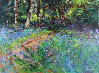 Promenade dans les bois, 2021 (huile sur toile)