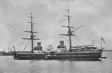 H.M.S. Inflexible en 1880, vers 1880, 1904