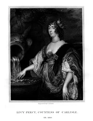 Lucy Hay, comtesse de Carlisle, mondaine anglaise, 1825
