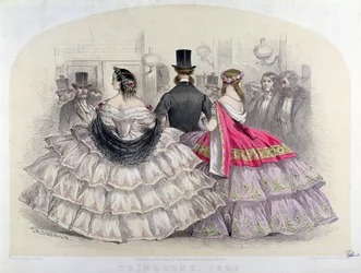 Dames portant des crinolines à l