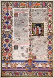 Le Livre des Psaumes, du Volume I de la Bible de Borso d