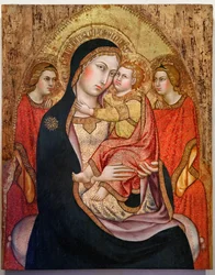Madone et enfant avec anges