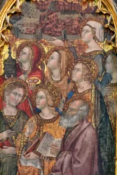 Divers saints adorant la Vierge, Triptyque de l