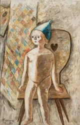 Nu de fillette au bonnet bleu