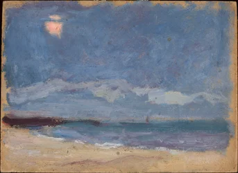 Paysage marin (soleil derrière un nuage)