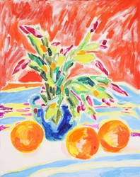 Nature morte colorée sur table