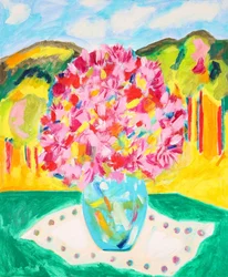 Fleurs de montagne aux couleurs vives