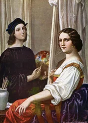 Portrait du peintre Raphaël peignant la Fornarina