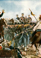 Le Prince Umberto à la bataille de Villafranca, 1866