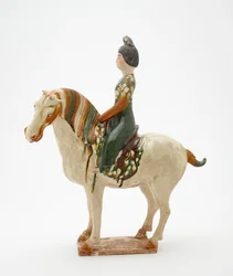Femme à cheval, dynastie Tang, vers 700-750