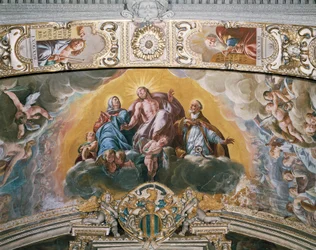 Fresque dans la voûte de la Chapelle de l