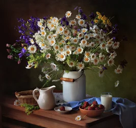 Nature morte estivale champêtre