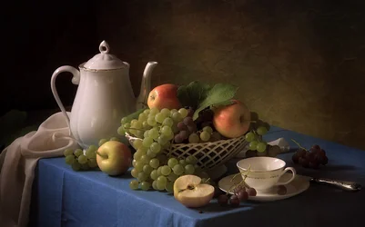 Nature morte élégante sur le thème des récoltes