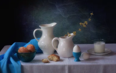 Une table de petit-déjeuner toute simple