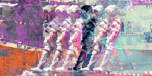 Astronaute marche lunaire, 2014